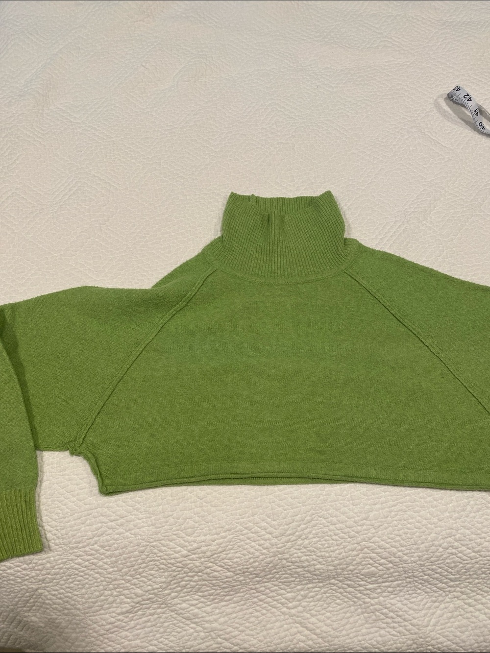 Urban Outfitters Lime Green Cropped Turtleneck Sweater